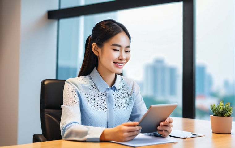 금융권 AI 활용 사례 - **Prompt 1: Personalized Financial Planning with AI**
    A vibrant, realistic image of a young Viet...