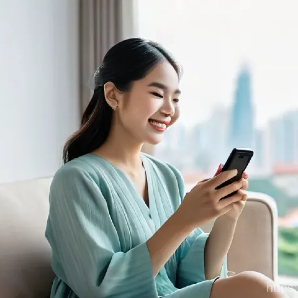적금 추천 상품 - **Prompt:** A vibrant and modern bank lobby in a bustling Vietnamese city. Sunlight streams through ...