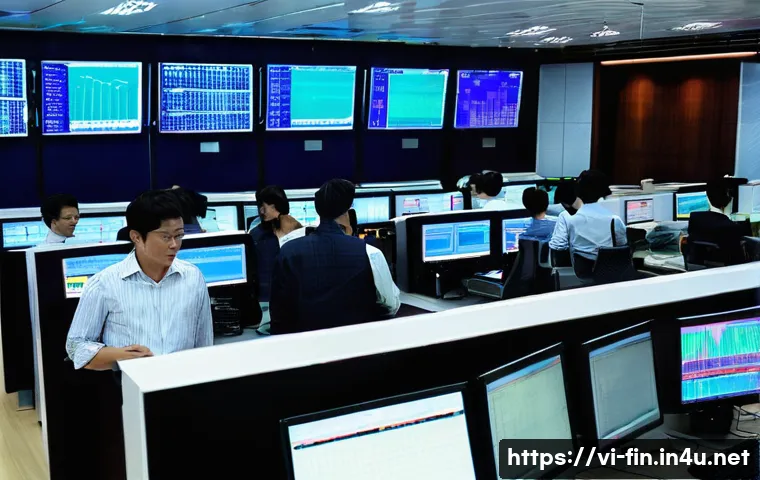 은행의 외환 관리 전략 - **Prompt 1: The Dynamic Foreign Exchange Dealing Room**
    A wide shot of a bustling, high-tech for...