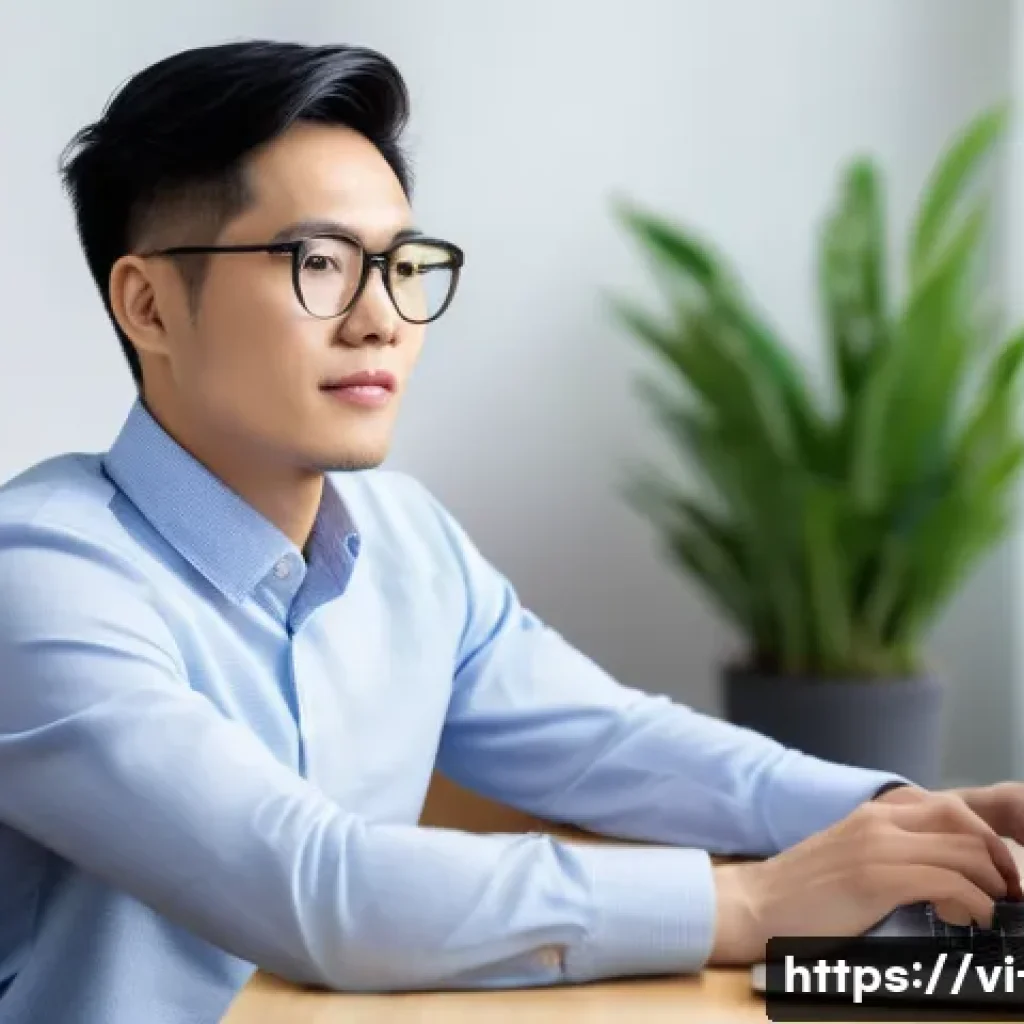 해외 주식 배당금 환전 - **Prompt:** A young Vietnamese professional, approximately 30-35 years old, with a gender-neutral ap...