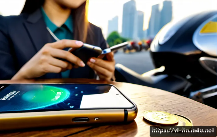 Home 17 비트코인과 디지털 화폐의 미래 - Photorealistic modern financial future in Ho Chi Minh City, a Vietnamese young professional using a ...