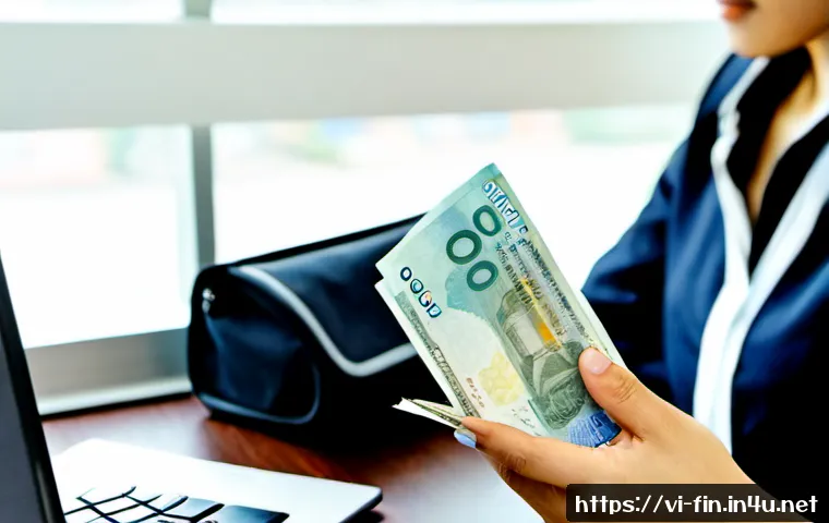은행권 외환 서비스 순위 - Photorealistic Vietnamese bank customer comparing foreign exchange service options at a clean modern...